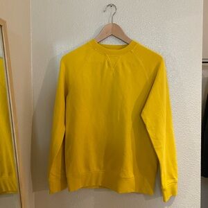 Arket Men's Bright Yellow Crewneck Sweater